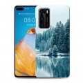 Дизайнерский силиконовый с усиленными углами чехол для Huawei P40 зима