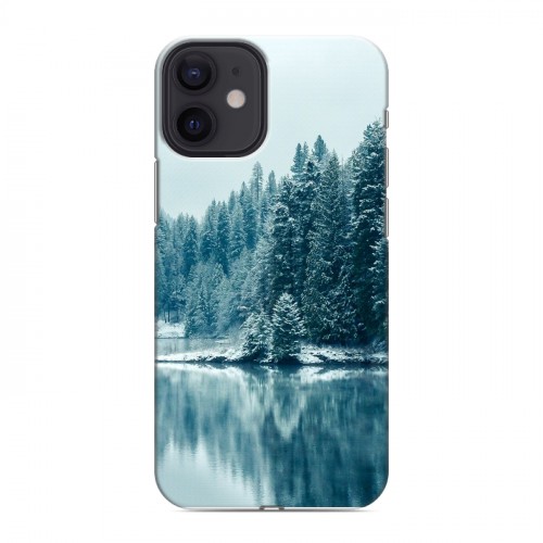 Дизайнерский силиконовый с усиленными углами чехол для Iphone 12 Mini зима
