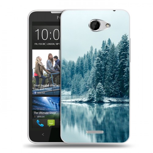 Дизайнерский пластиковый чехол для HTC Desire 516 зима