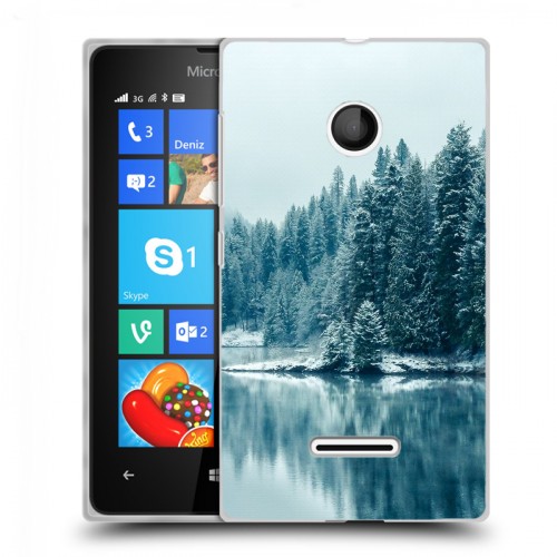 Дизайнерский пластиковый чехол для Microsoft Lumia 435 зима