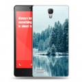 Дизайнерский силиконовый чехол для Xiaomi RedMi Note зима