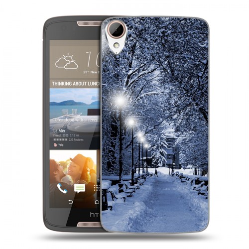 Дизайнерский пластиковый чехол для HTC Desire 828 зима