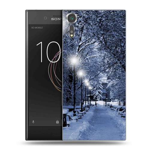 Дизайнерский пластиковый чехол для Sony Xperia XZs зима