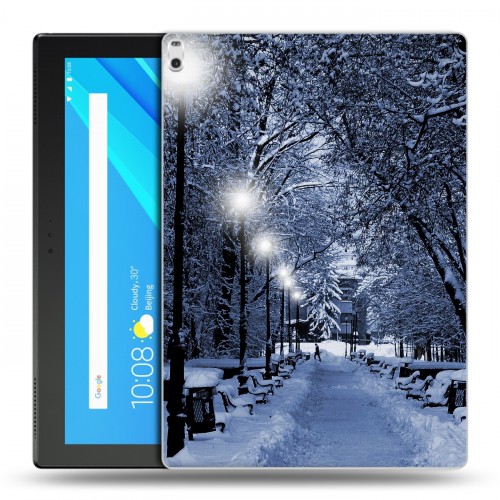 Дизайнерский силиконовый чехол для Lenovo Tab 4 10 Plus зима