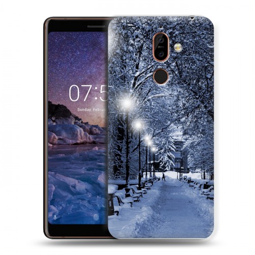 Дизайнерский пластиковый чехол для Nokia 7 Plus зима