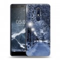 Дизайнерский пластиковый чехол для Nokia 5.1 зима