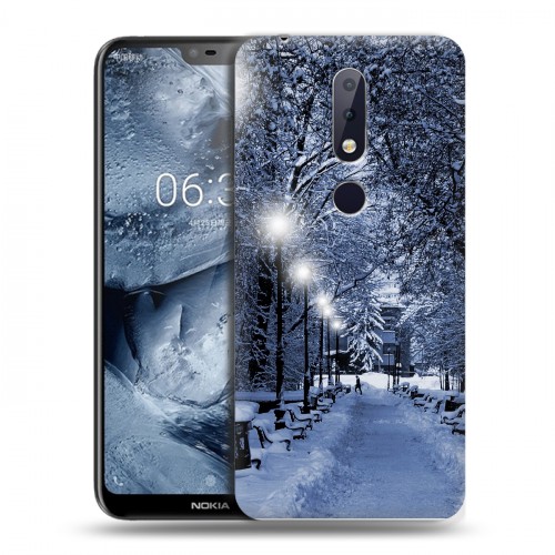 Дизайнерский пластиковый чехол для Nokia 6.1 Plus зима