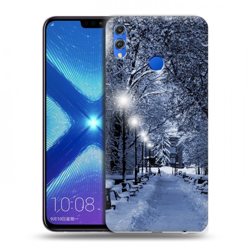 Дизайнерский силиконовый чехол для Huawei Honor 8X зима