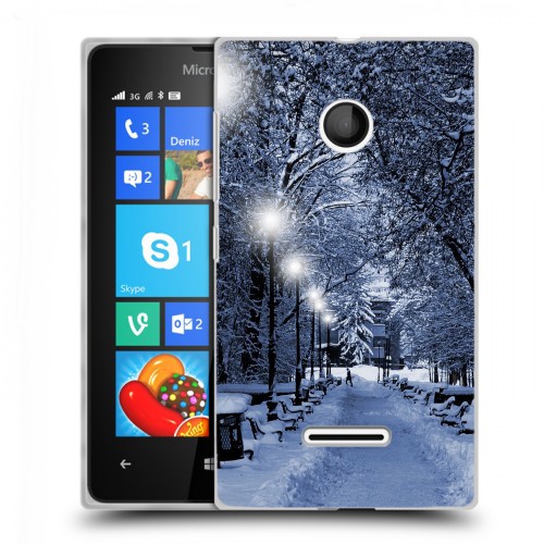 Дизайнерский пластиковый чехол для Microsoft Lumia 435 зима