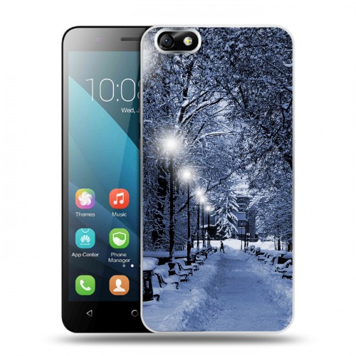 Дизайнерский пластиковый чехол для Huawei Honor 4X зима
