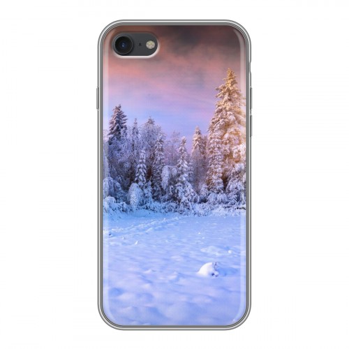 Дизайнерский силиконовый чехол для Iphone 7 зима