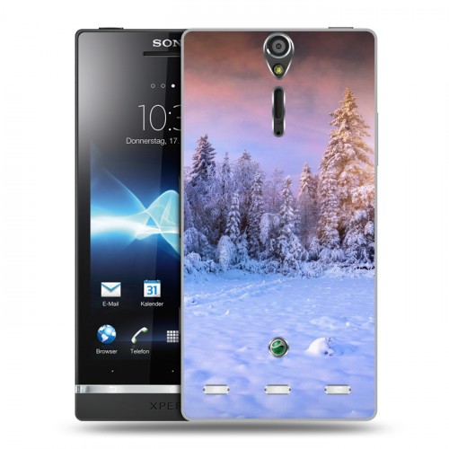 Дизайнерский пластиковый чехол для Sony Xperia S зима