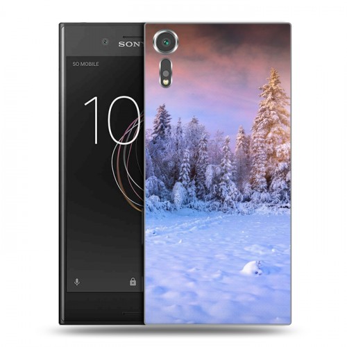 Дизайнерский пластиковый чехол для Sony Xperia XZs зима