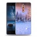 Дизайнерский пластиковый чехол для Nokia 8 зима