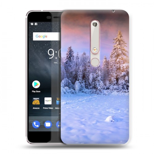 Дизайнерский пластиковый чехол для Nokia 6 (2018) зима
