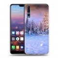 Дизайнерский силиконовый с усиленными углами чехол для Huawei P20 Pro зима