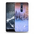 Дизайнерский пластиковый чехол для Nokia 5.1 зима