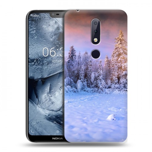 Дизайнерский пластиковый чехол для Nokia 6.1 Plus зима