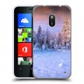 Дизайнерский пластиковый чехол для Nokia Lumia 620 зима