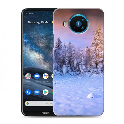 Дизайнерский силиконовый чехол для Nokia 8.3 зима