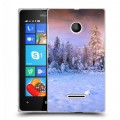 Дизайнерский пластиковый чехол для Microsoft Lumia 435 зима