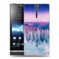 Дизайнерский пластиковый чехол для Sony Xperia S зима