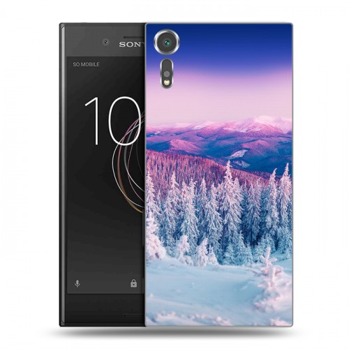 Дизайнерский пластиковый чехол для Sony Xperia XZs зима