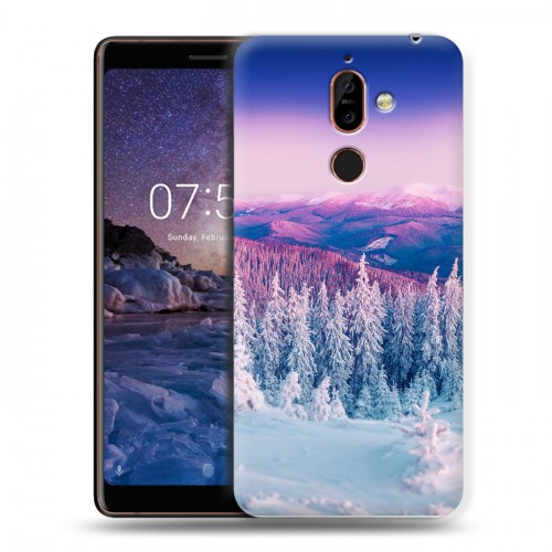 Дизайнерский пластиковый чехол для Nokia 7 Plus зима