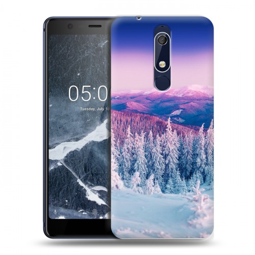 Дизайнерский пластиковый чехол для Nokia 5.1 зима