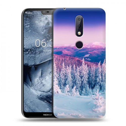 Дизайнерский пластиковый чехол для Nokia 6.1 Plus зима