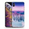 Дизайнерский силиконовый чехол для Iphone Xs Max зима