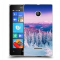 Дизайнерский пластиковый чехол для Microsoft Lumia 435 зима