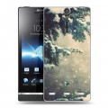 Дизайнерский пластиковый чехол для Sony Xperia S зима