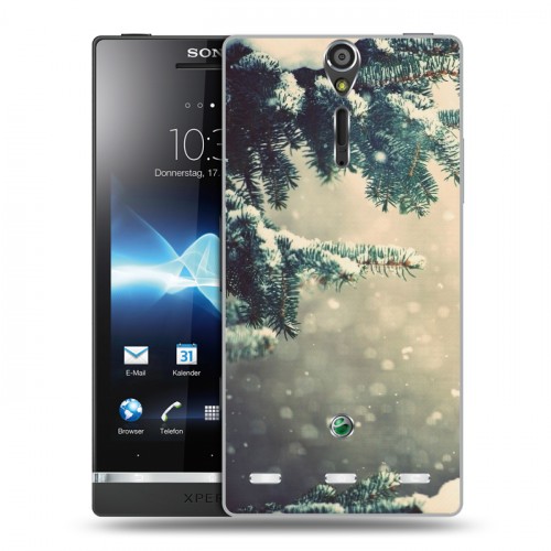 Дизайнерский пластиковый чехол для Sony Xperia S зима