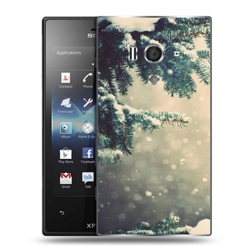 Дизайнерский пластиковый чехол для Sony Xperia acro S зима