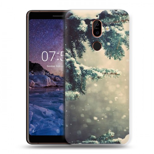 Дизайнерский пластиковый чехол для Nokia 7 Plus зима