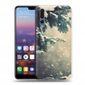 Дизайнерский силиконовый с усиленными углами чехол для Huawei P20 Pro зима