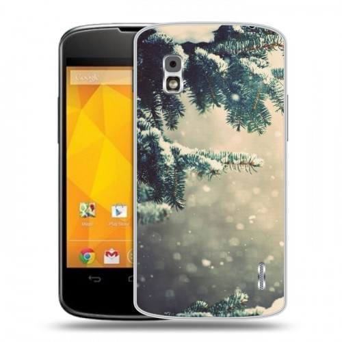 Дизайнерский пластиковый чехол для LG Google Nexus 4 зима