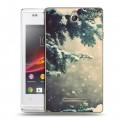 Дизайнерский пластиковый чехол для Sony Xperia E зима