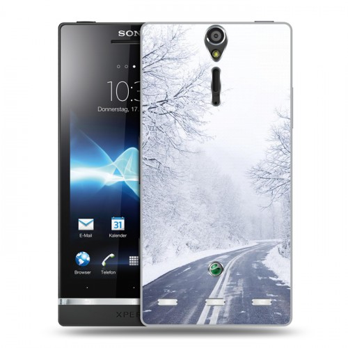 Дизайнерский пластиковый чехол для Sony Xperia S зима