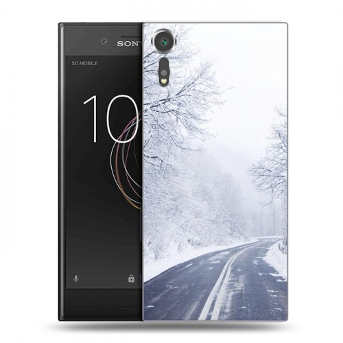 Дизайнерский пластиковый чехол для Sony Xperia XZs зима