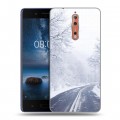 Дизайнерский пластиковый чехол для Nokia 8 зима