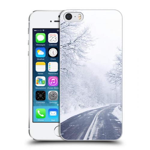 Дизайнерский пластиковый чехол для Iphone 5s зима