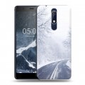 Дизайнерский пластиковый чехол для Nokia 5.1 зима