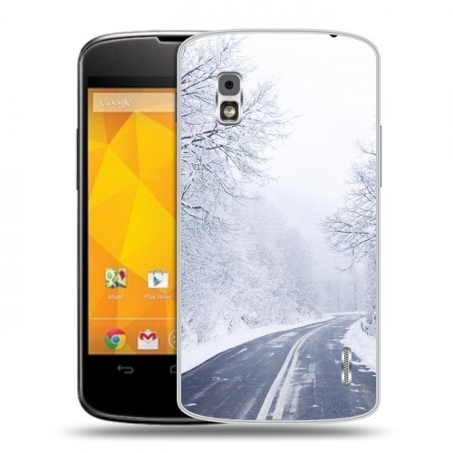 Дизайнерский пластиковый чехол для LG Google Nexus 4 зима