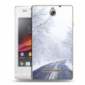 Дизайнерский пластиковый чехол для Sony Xperia E зима