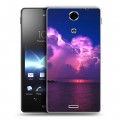 Дизайнерский пластиковый чехол для Sony Xperia TX стихии