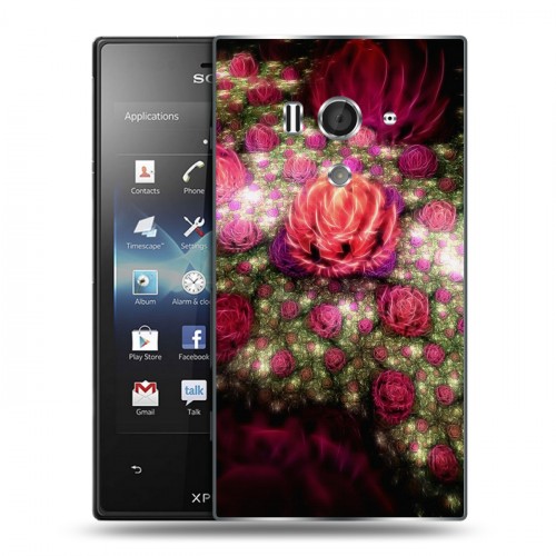 Дизайнерский пластиковый чехол для Sony Xperia acro S Абстракции Фрактал