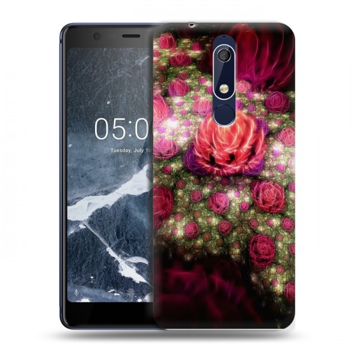 Дизайнерский пластиковый чехол для Nokia 5.1 Абстракции Фрактал