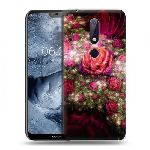 Дизайнерский пластиковый чехол для Nokia 6.1 Plus Абстракции Фрактал